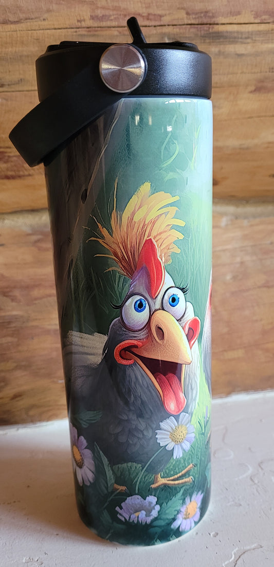Crazy Chicken 20oz Water Bottle