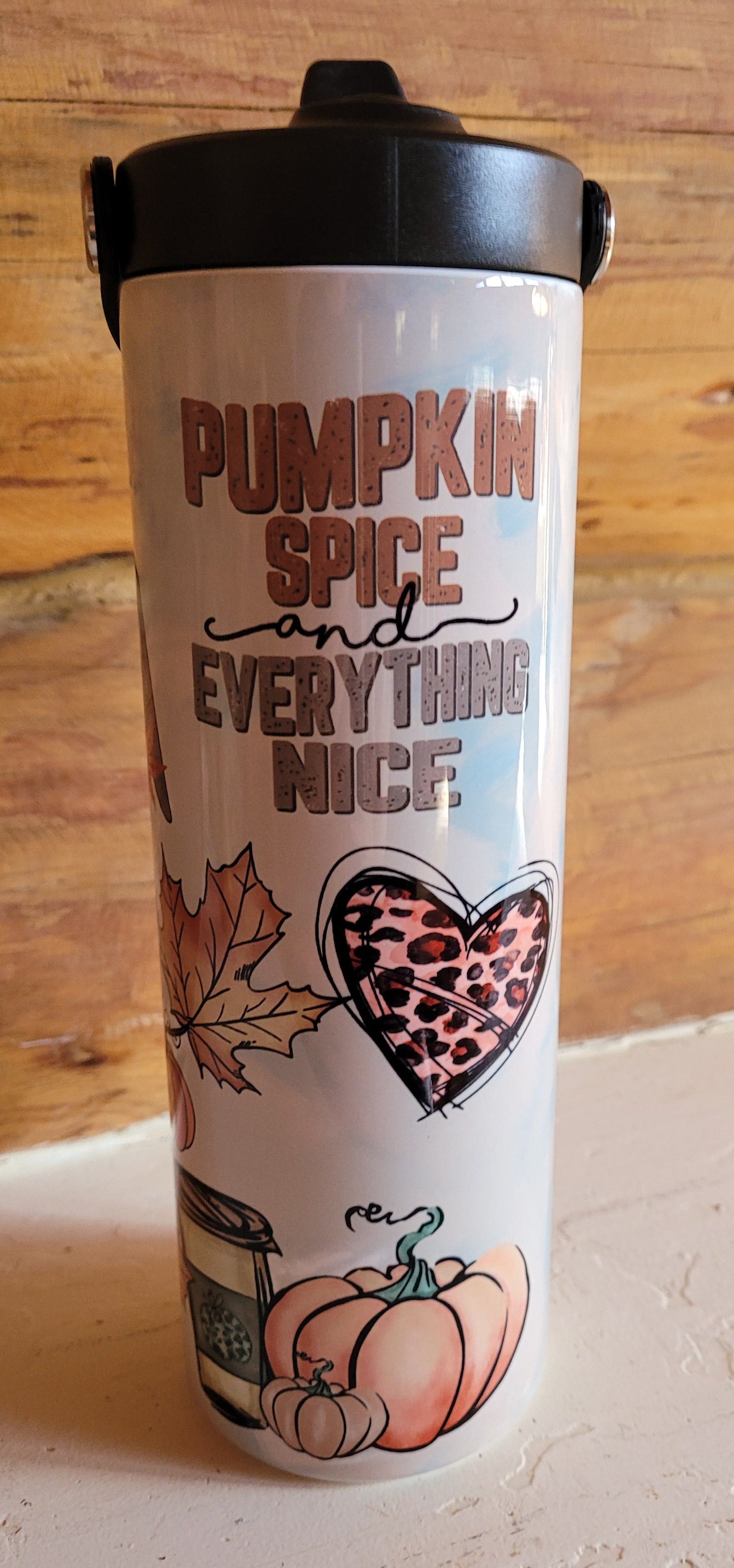 Fall Gnome Girl 20oz Water Bottle