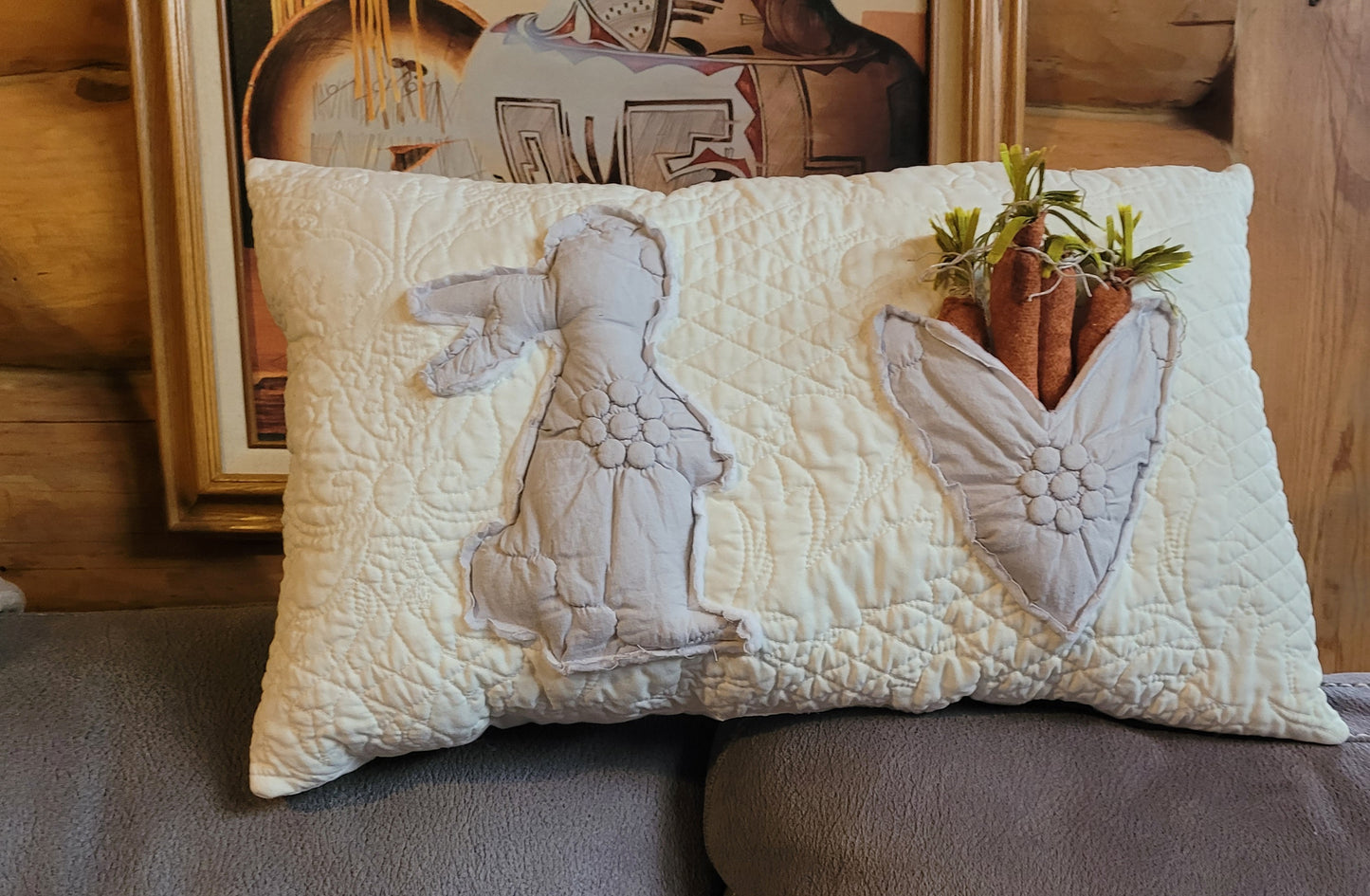 Vintage Bunny Pillow